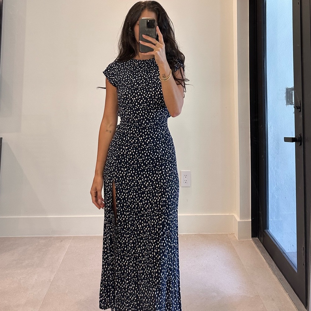 Blue and White maxi dress